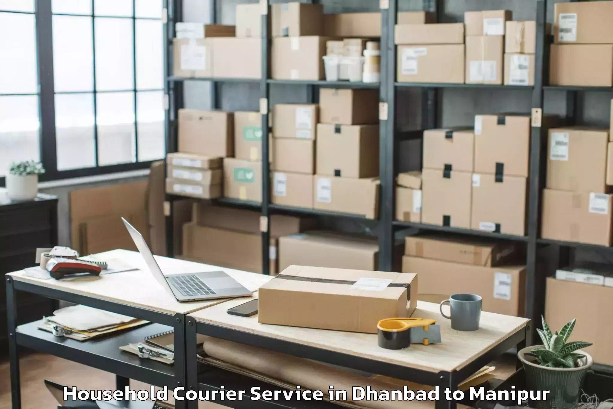 Hassle-Free Dhanbad to Tengnoupal Household Courier